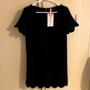 Black shift dress